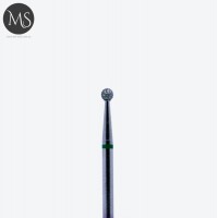 Фреза діамантова КУЛЯ 2.5 мм зелена