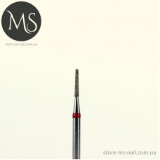 КОНУСНАЯ алмазная насадка с куполообразным концом 1.0 мм. красная