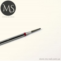 КОНУСНАЯ алмазная насадка с куполообразным концом 1.0 мм. красная