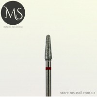 ГРИБОВИДНАЯ алмазная насадка с куполообразным концом 3.1 мм. красная