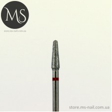 ГРИБОВИДНАЯ алмазная насадка с куполообразным концом 3.1 мм. красная