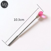 Шпатель для размешивания гелей (розовый)