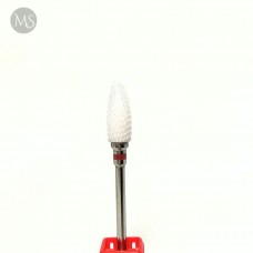 Фреза керамічна "КУКУРУДЗА" для зняття гель лаку червона