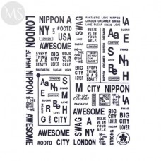 Наклейки для дизайна буквы (черные)