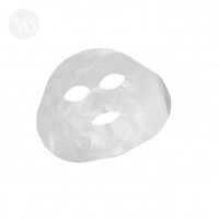  Маска-серветка косметологічна з отворами для очей і рота (100 шт) з поліетилену