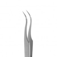 Curved professional tweezers for eyelashes STALEKS PRO EXPERT 41 TYPE 1 TE-41/1